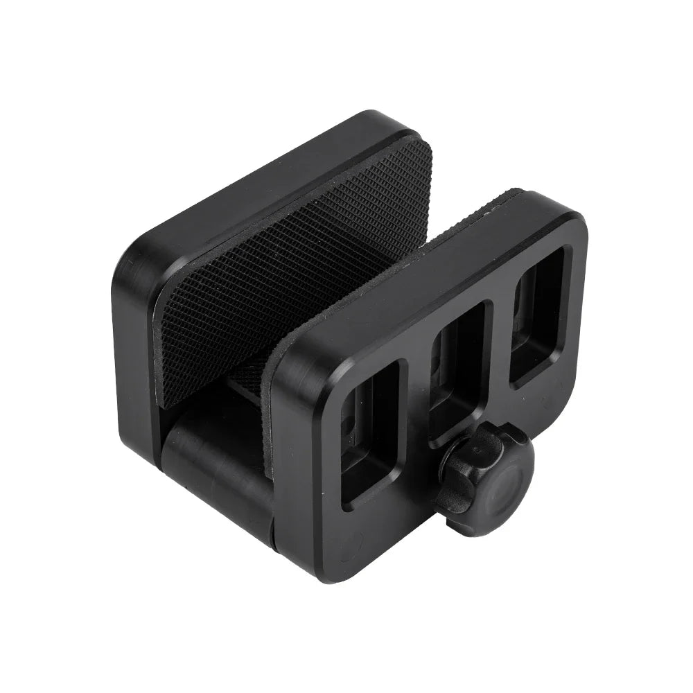 Hunting Shooting Tripod Stick Head Clamp 65mm Wide Bipod Clamp Stand Display Cradle Holder Gun Rifle Clamp Shooting Rest Saddle