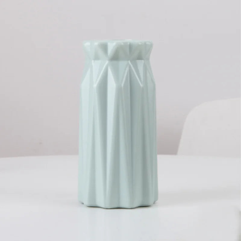 Plastic Flower Vases Home Decor Anti-ceramic Vases Unbreakable Imitation Arrangement European Wedding Modern Decorations Basket