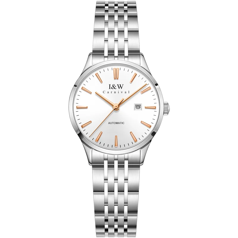 Luxury Women's Watches Top Brand CARNIVAL 2020 MIYOTA Automatic Watch Women Sapphire Calendar Waterproof Full Steel Montre femme