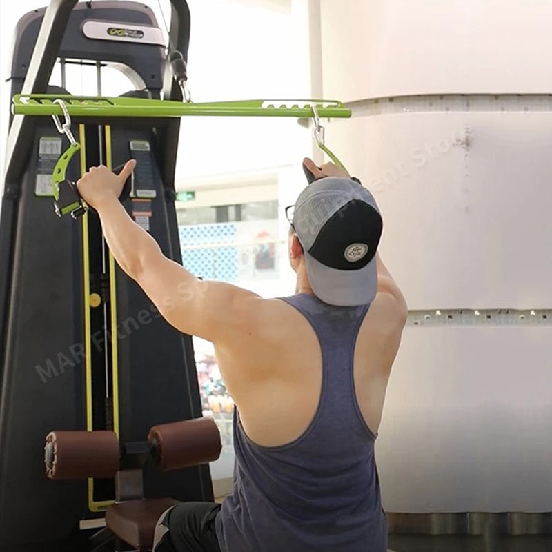 Fitness Lat Pull Down T-Bar Handle, Rowing Rotating V-Bar, Pulley Cable Machine Attachment Handle Grip, Gym Equipment Back Train