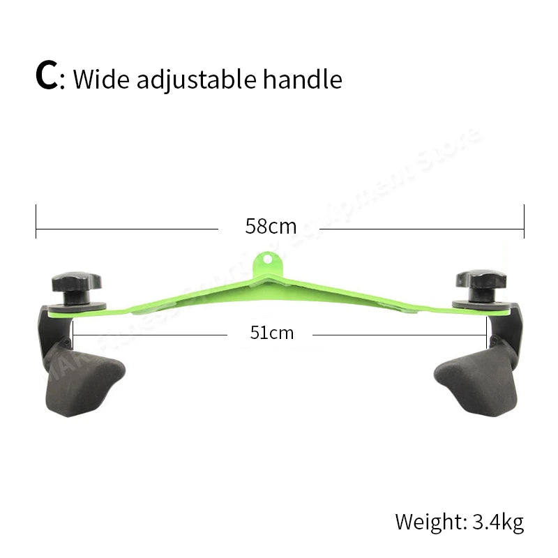 Fitness Lat Pull Down T-Bar Handle, Rowing Rotating V-Bar, Pulley Cable Machine Attachment Handle Grip, Gym Equipment Back Train