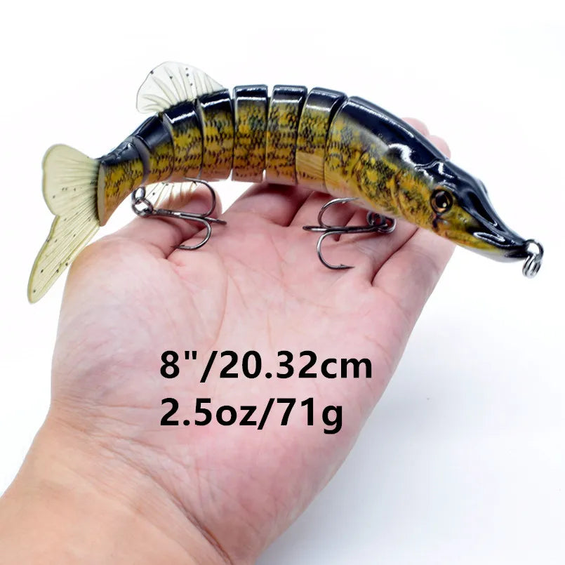 5inch/8inch Pike Fishing Lure Swimbait Life-like Fish Catfish Culter Fish Sea Bass Muskie Bait Hunting Outdoor Sports Product