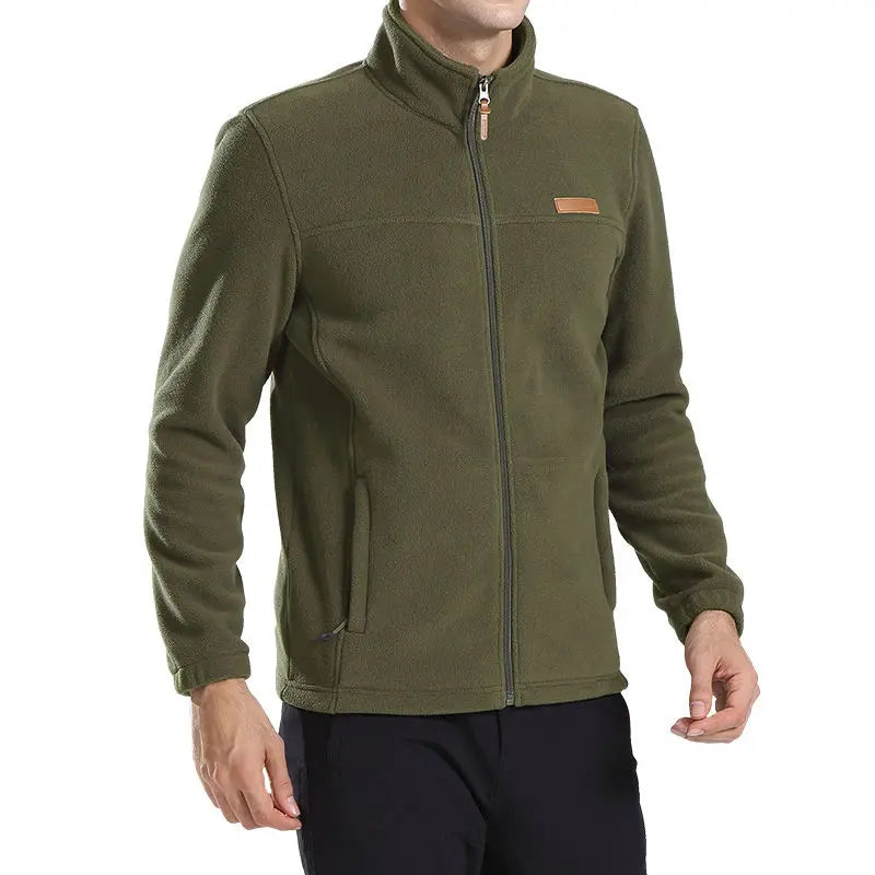 Men's clothing Coat Men Thicken Warm Army Fleece Jacket Patchwork Multi Pockets Polartec Men's Jacket and Coats windbreaker men