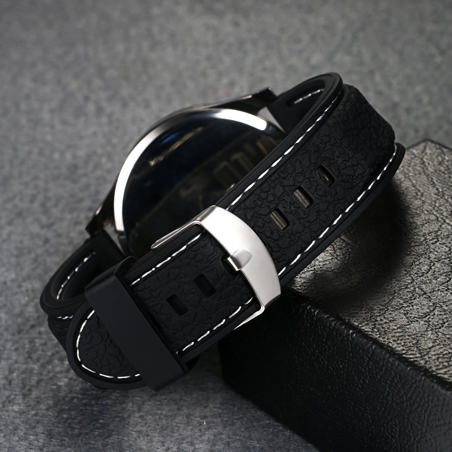 Lancard Simple Fashion Men's Quartz Wrist Watches Roman Scale Round Case Men's Cigarette Lighter Watch USB Charging male clock