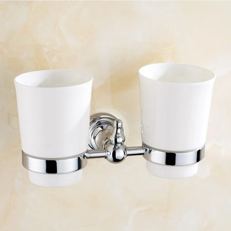 Bathroom Hardware Set Chrome Polished Bath Rack Paper Holder Toothbrush Holder Towel Bar Coat Hook Bathroom Accessories