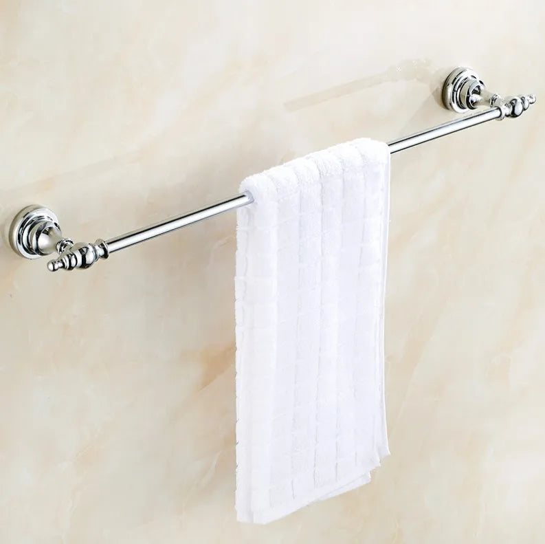 Bathroom Hardware Set Chrome Polished Bath Rack Paper Holder Toothbrush Holder Towel Bar Coat Hook Bathroom Accessories