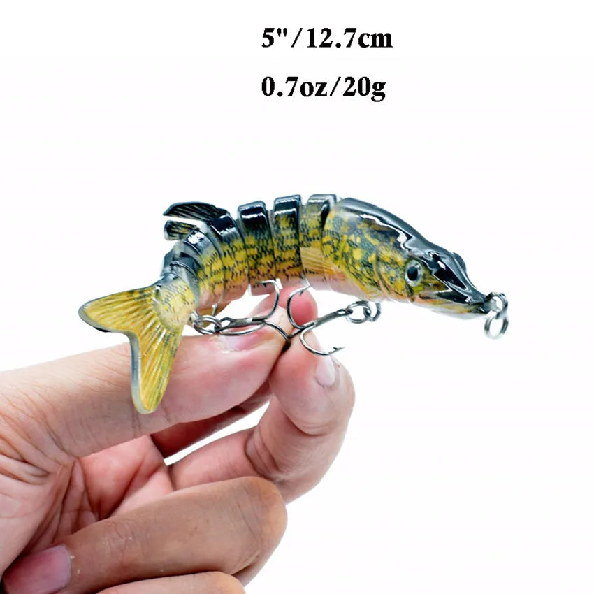 5inch/8inch Pike Fishing Lure Swimbait Life-like Fish Catfish Culter Fish Sea Bass Muskie Bait Hunting Outdoor Sports Product