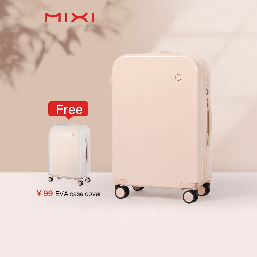 Mixi Puristic Design Travel Luggage Rolling Wheel Hardside Women Suitcase Men Trolley Case 16 20 Carry On/Big 22 24 26 28 Inch