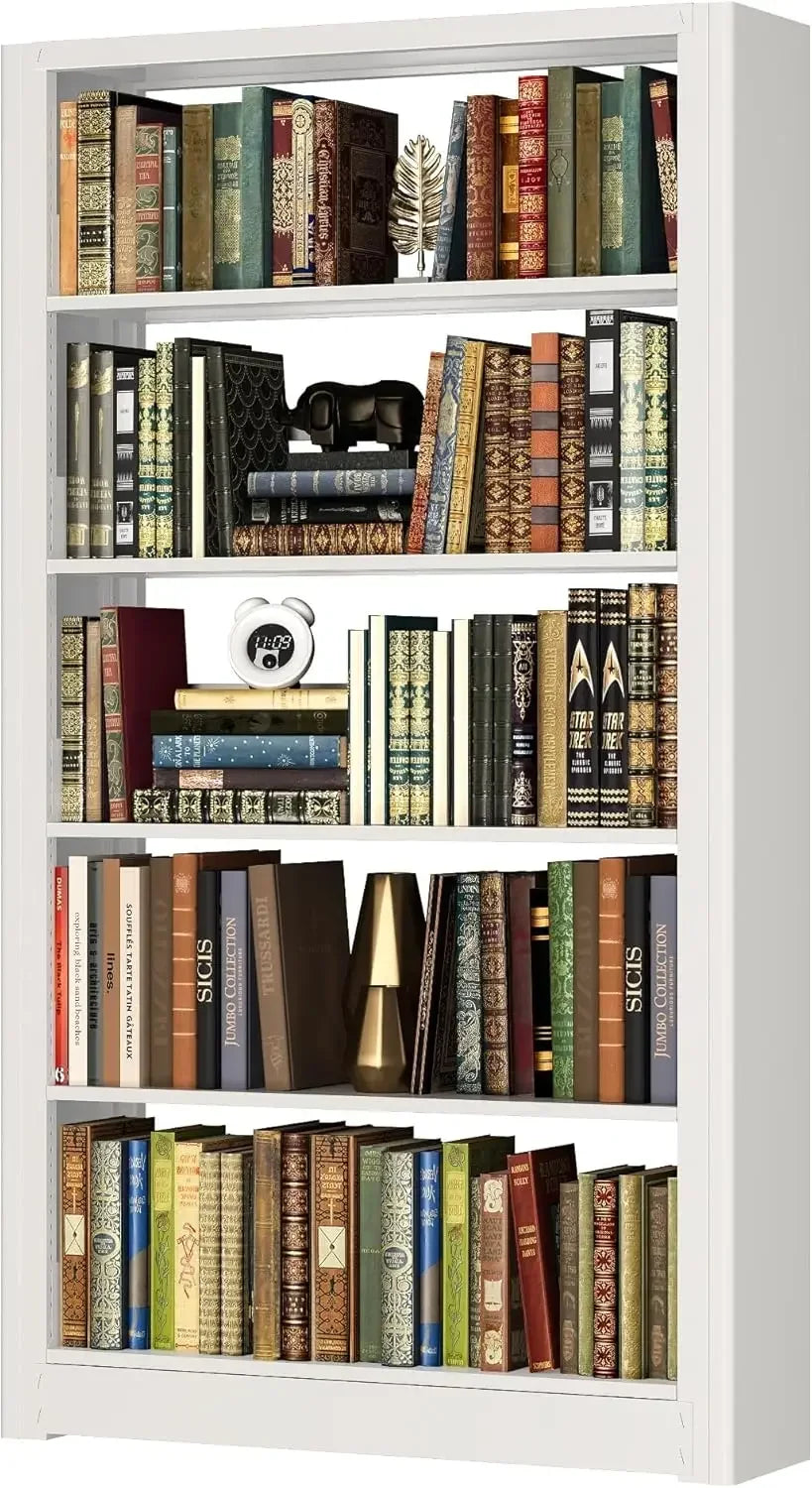 Book Shelf, 14" Deep Bookshelves Cases for Books, Garage Kit, CDs, Decor, 66" Tall Bookcase for Home Office Library Living Room