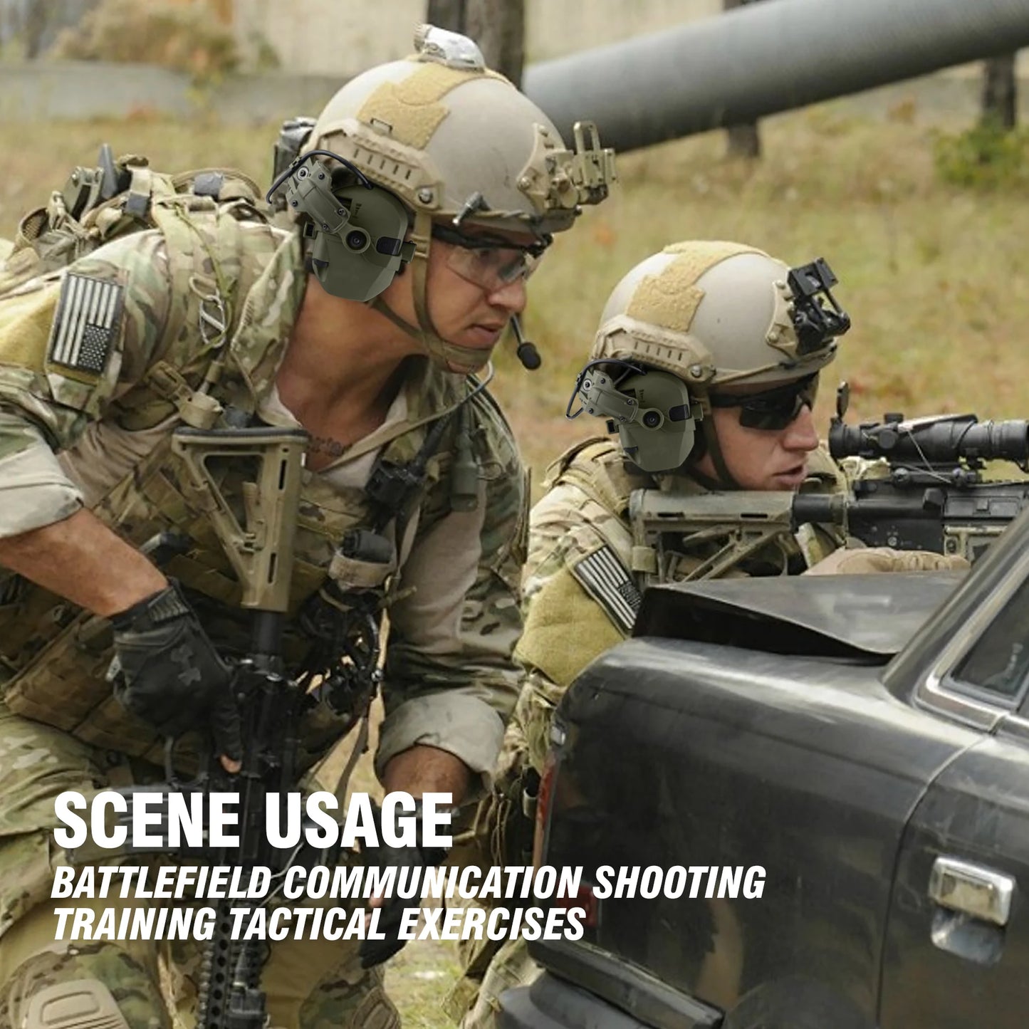 Active Helmet Mounted Earmuffs For Shooting Electronic Hearing Protection Ear Protect Noise Reduction Active Hunting Headphone