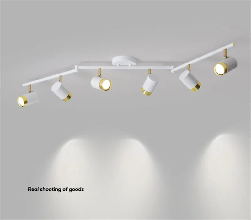 Indoor Lighting Modern Led Ceiling Lamp Black White Chandelier Spotlight for Living Room Bedroom Dining Corridor Spot Light GU10