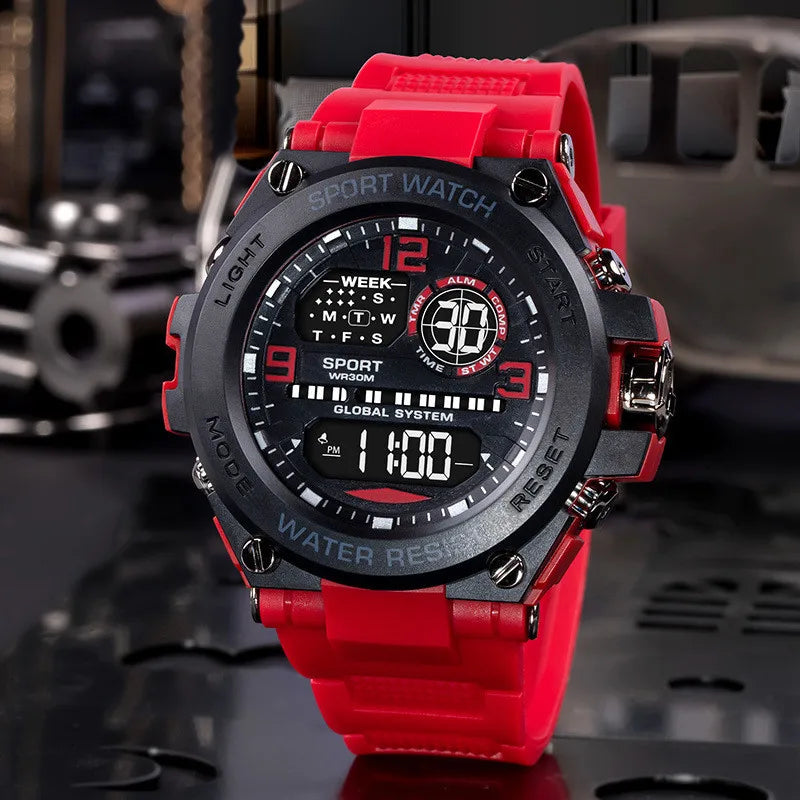 Men Waterproof Sports Watches Multifunction Electronic Watches Anti Drop and Shock-absorbing Wristwatches