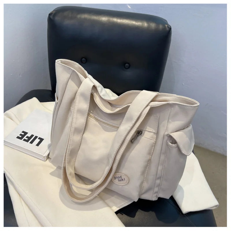 Women's bags fashion trends large capacity student bags Oxford canvas mom shopping bags armpit bags multifunctional bags
