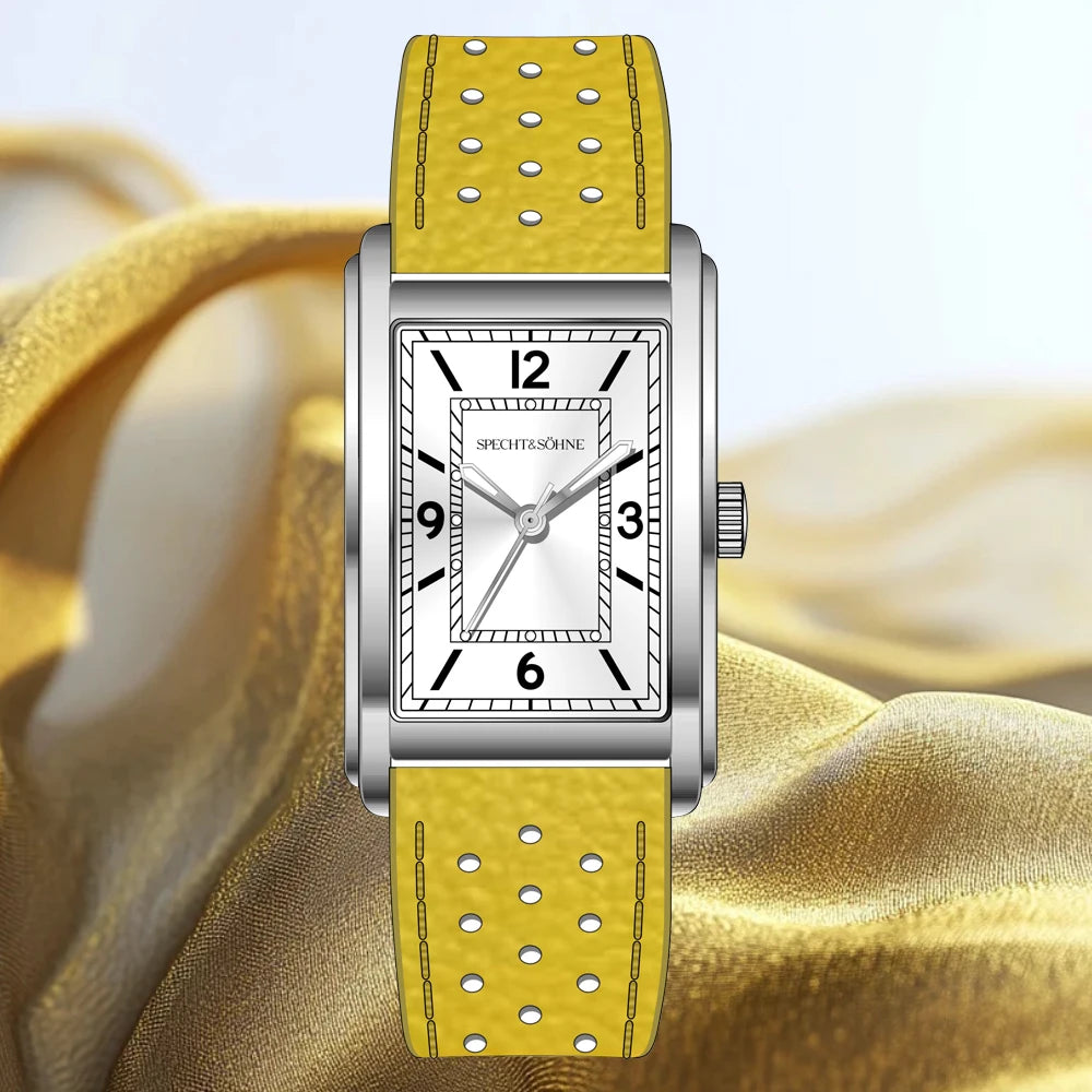 2025 New Fashion Specht & Söhne Square Watch Women's Watches Ultrathin VH31 Movt Casual Men Watch Grey Color Reloj Hombre 28MM