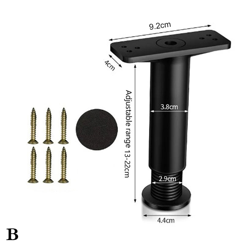 Telescopic Adjustable Bed Beam Support Foot Reinforced Plastic Furniture Leg Sofa Leg Bed Bottom Load Bearing Bracket