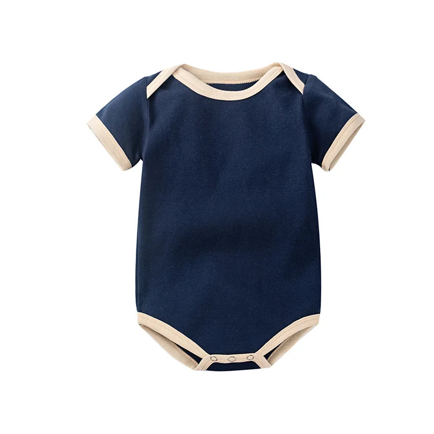 NewBorn Bodysuit Solid Cotton Baby Boy Clothes Short Sleeve Romper Baby Girl Clothes 0-12M Bebes