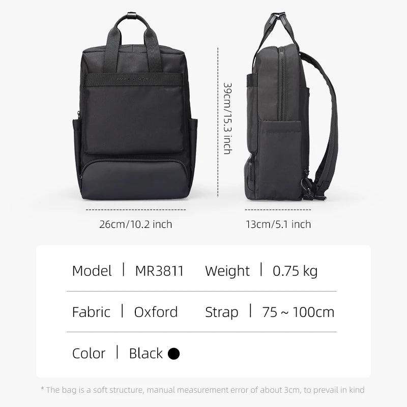 MARK RYDEN Male Backpack Multi-pocket Portable Waterproof Laptop Bag