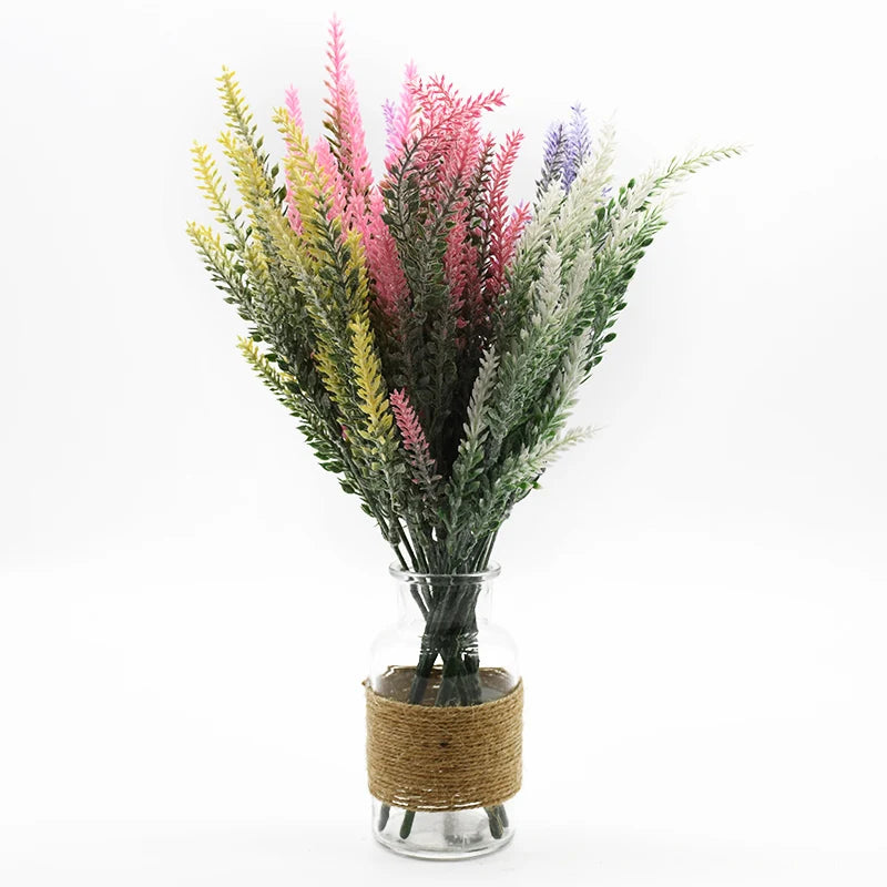 Artificial Plants Scrapbooks Plastic Lavender Vases Room Home Decor Ornamental Flowerpot Garden Cheap Wedding Decorative Flowers