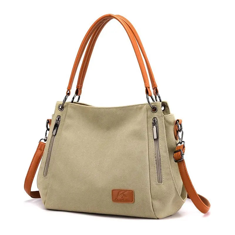 Women's work handbag, large capacity, elegant shoulder bag, detachable shoulder strap, safety zipper handbag