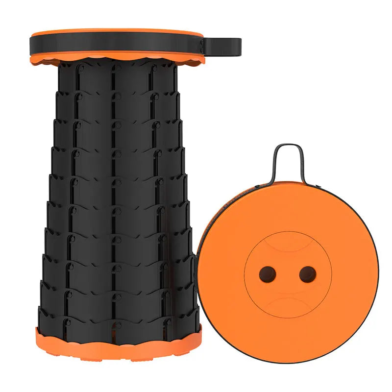 Round Stool Retractable Stool Portable Outdoor Furniture Lounge Folding Stool for Camping Fishing Traveling