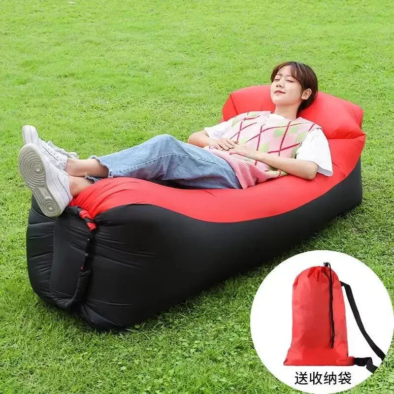 Trend Outdoor Products Fast Infaltable Air Sofa Bed Good Quality Sleeping Bag Inflatable Air Bag Lazy bag Beach Sofa 240*70cm.