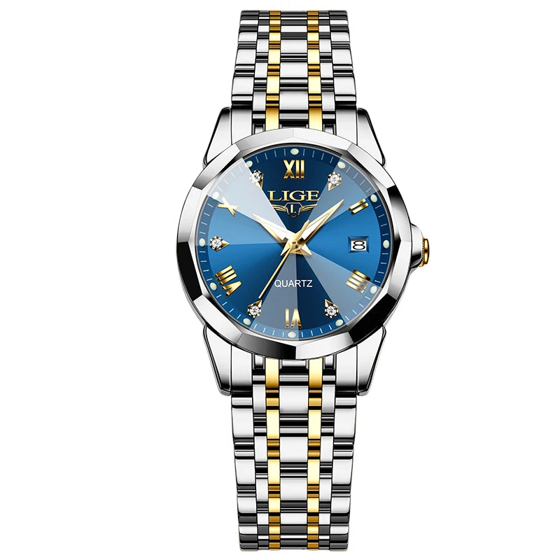 Relogio feminino LIGE Business Women's Watches Top Brand Luxury Waterproof Sport Quartz Watch For Women Simple Date Watch Ladies