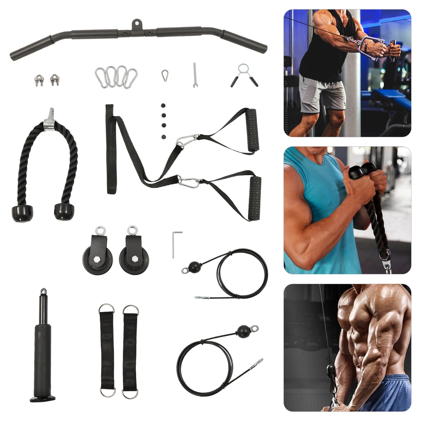 Pulley System Gym Modern Cable Weight Pulley System Unisex-adult Manual Cable Lat Pull Fitness