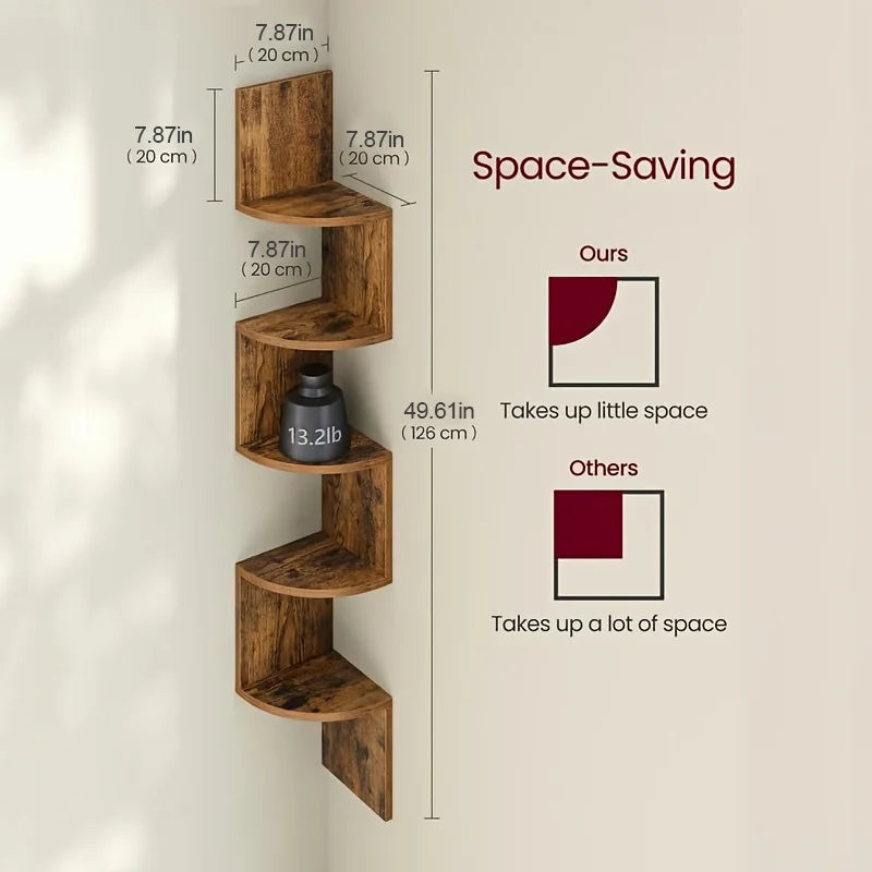 floating shelves for wall, corner shelf,, space-saving, easy installation, suitable for living room,bathroom decor,book shelf