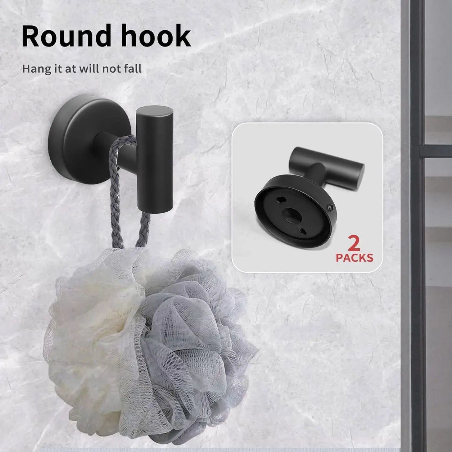 Bathroom Hardware Set 5/7pcs SUS 304 Stainless Steel Towel Bar Se Includes Bar Hook Ring Toilet Paper Holder