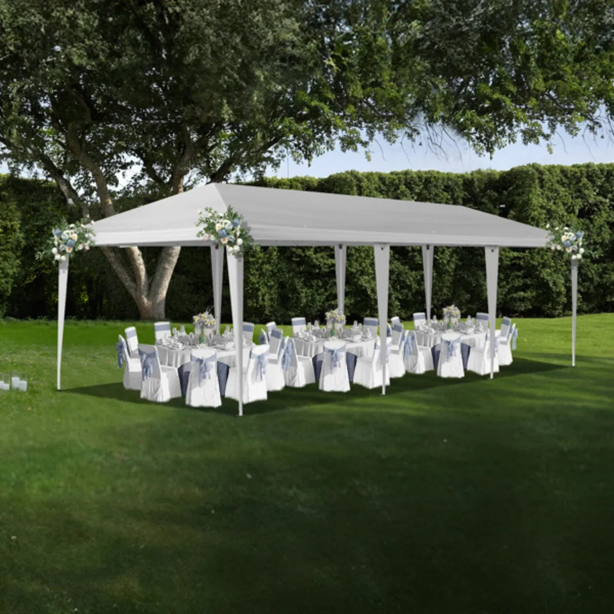 10x30ft Outdoor Pop Up Canopy, Portable Instant Canopy Tent for Outdoor Events Party Wedding Birthday Graduation Canopy Tent