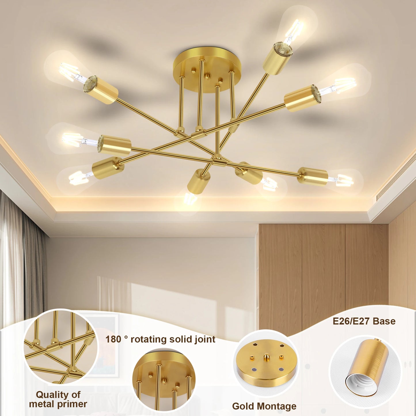Chandelier LED Ceiling Hanging Lighting Long Position Platfond Lamp Kitchen Dinng Living House Room Pendant Light Home Decor E27