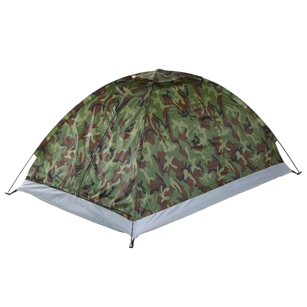 TOMSHOO Camping Tent for 2 Person Single Layer Outdoor Portable Camouflage Summer Tent for Outdoor Camping Traveling Tent