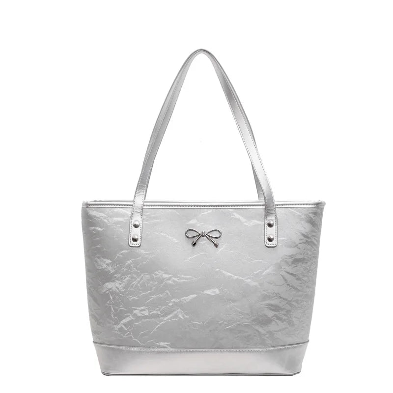 New Large Tote Bag for Women Fashionable Spacious Shoulder Bag High-Quality Work Commuter Purse Versatile Casual Handbag Ladies