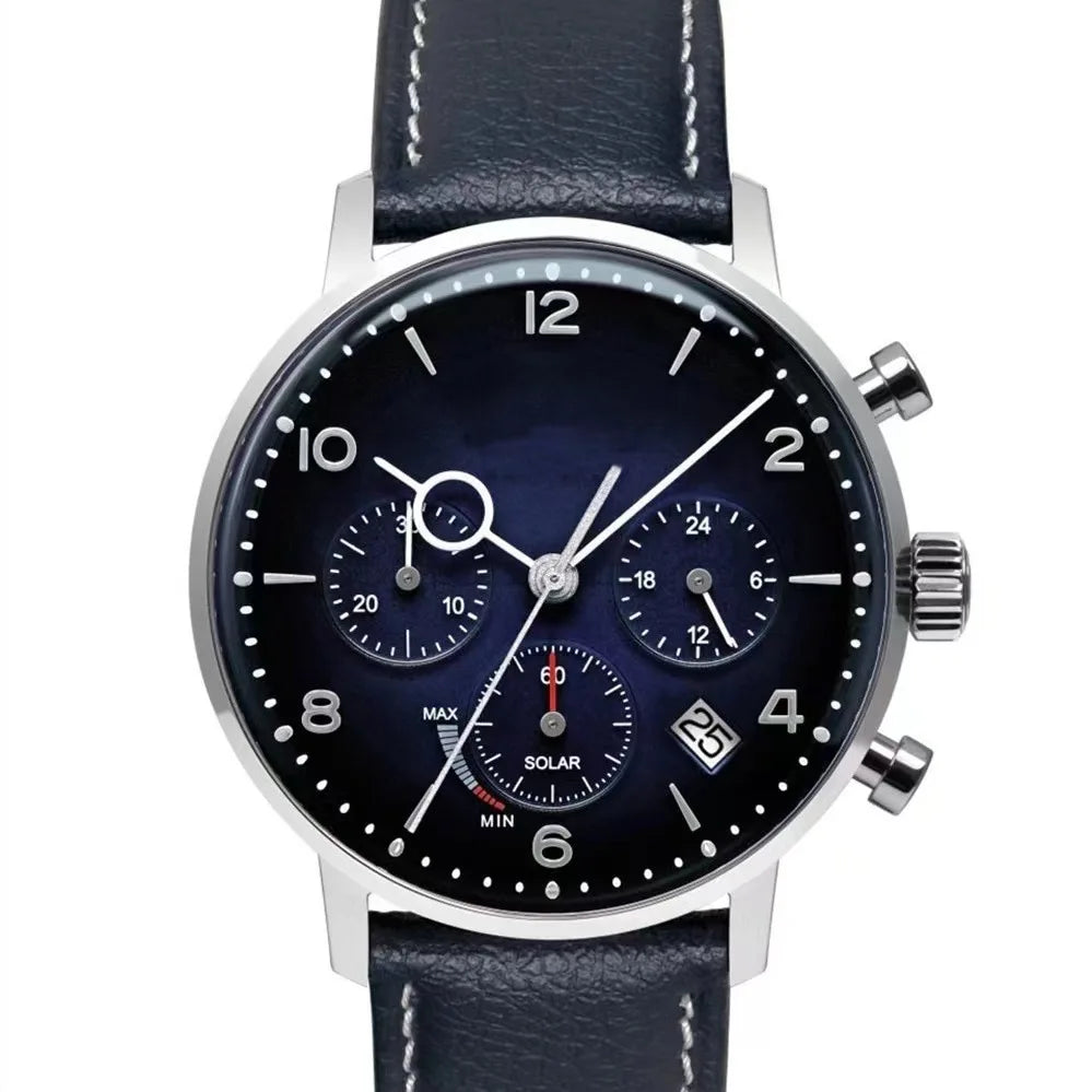 Men's Watches Business Wrist Watch Luxury Leather Strap Automatic Multifunctional Chronograph Hindenburg Series Top Quartz Watch