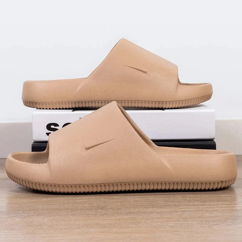 2024 New Ultra Soft Casual Sports Wear-Resistant Outdoor Heightened Slippers Sandals Couple Model Slippers For Women