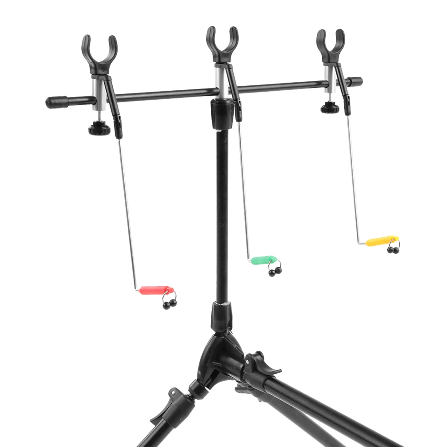 Lixada 3-in-1 Fishing Rod Pod Stand Holder Adjustable Retractable Carp with 3pcs Bite Alarms Fishing Tackle Fishing Accessories