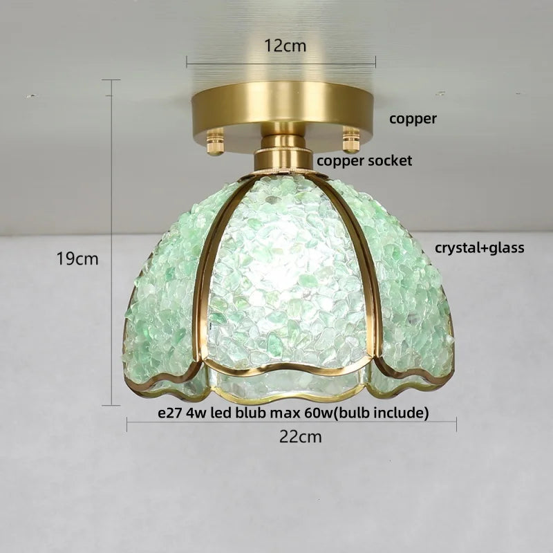 IWHD Home Lighting LED Ceiling Lights Dining Room Aisle Corridor Nordic Modern Glass Crystal Ceiling Lamp Luminaires Plafonnier