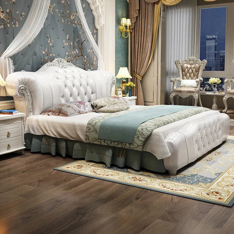 180X200CM Deluxe King Size Bed with Headboard Furniture Double frames and bases super king frame bases and bed frames