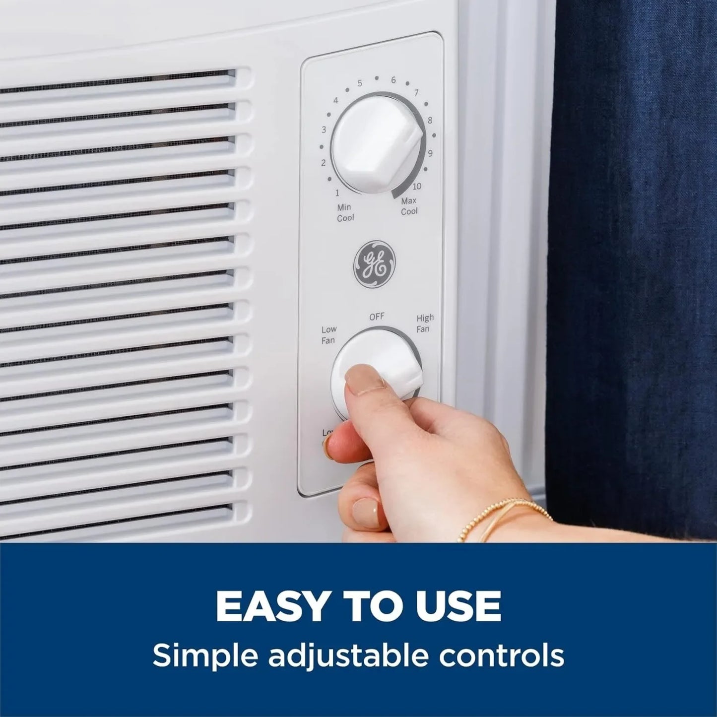 Window Air Conditioner Unit, 5,000 BTU for Small Rooms up to 150 sq ft. with Manual Adjustable Fan and Cooling Settings,Perfect