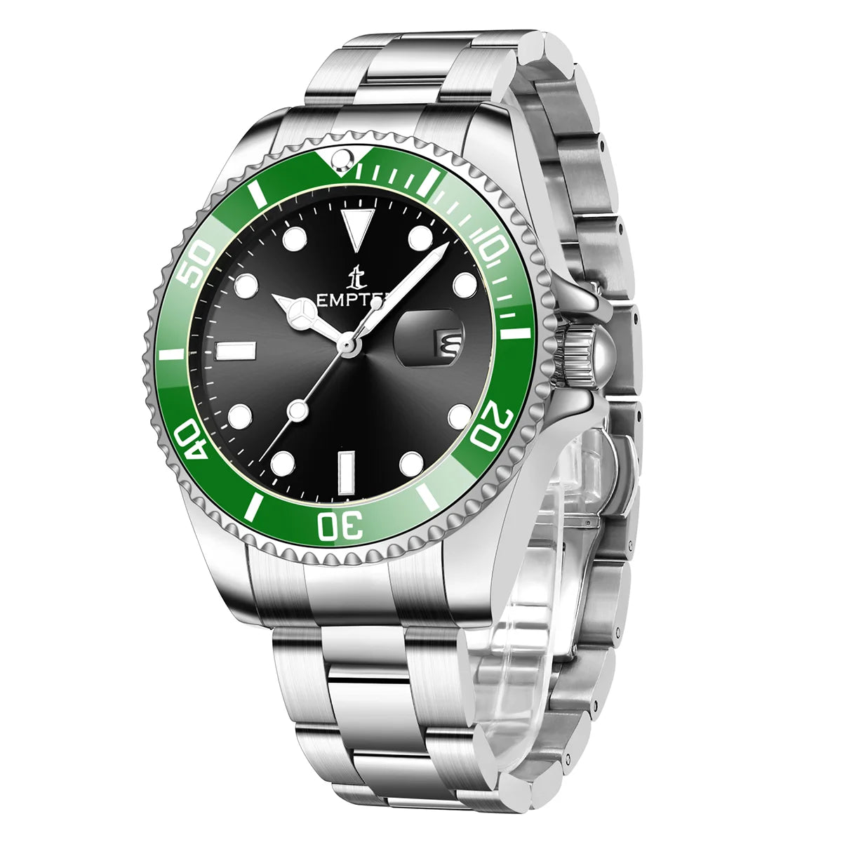 Watches for Men with Date Luxury Big Face Waterproof Mens Wristwatch Analog Dress Two Tone Stainless Steel Man Watch Luminous