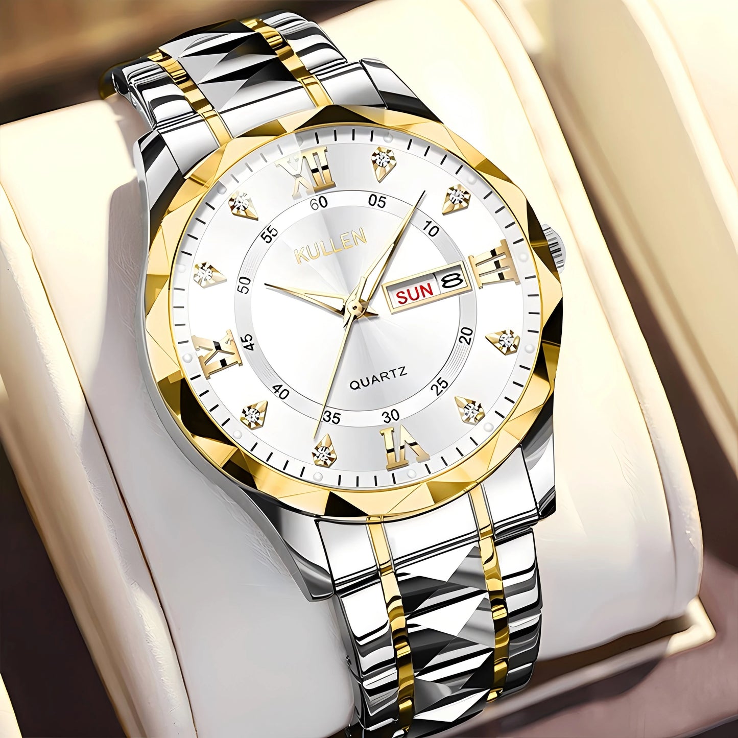 Male Mens Quartz Watches Top Brand Luxury Business Waterproof Luminous Large Dial Men Wristwatches Sports Stainless Steel Watch