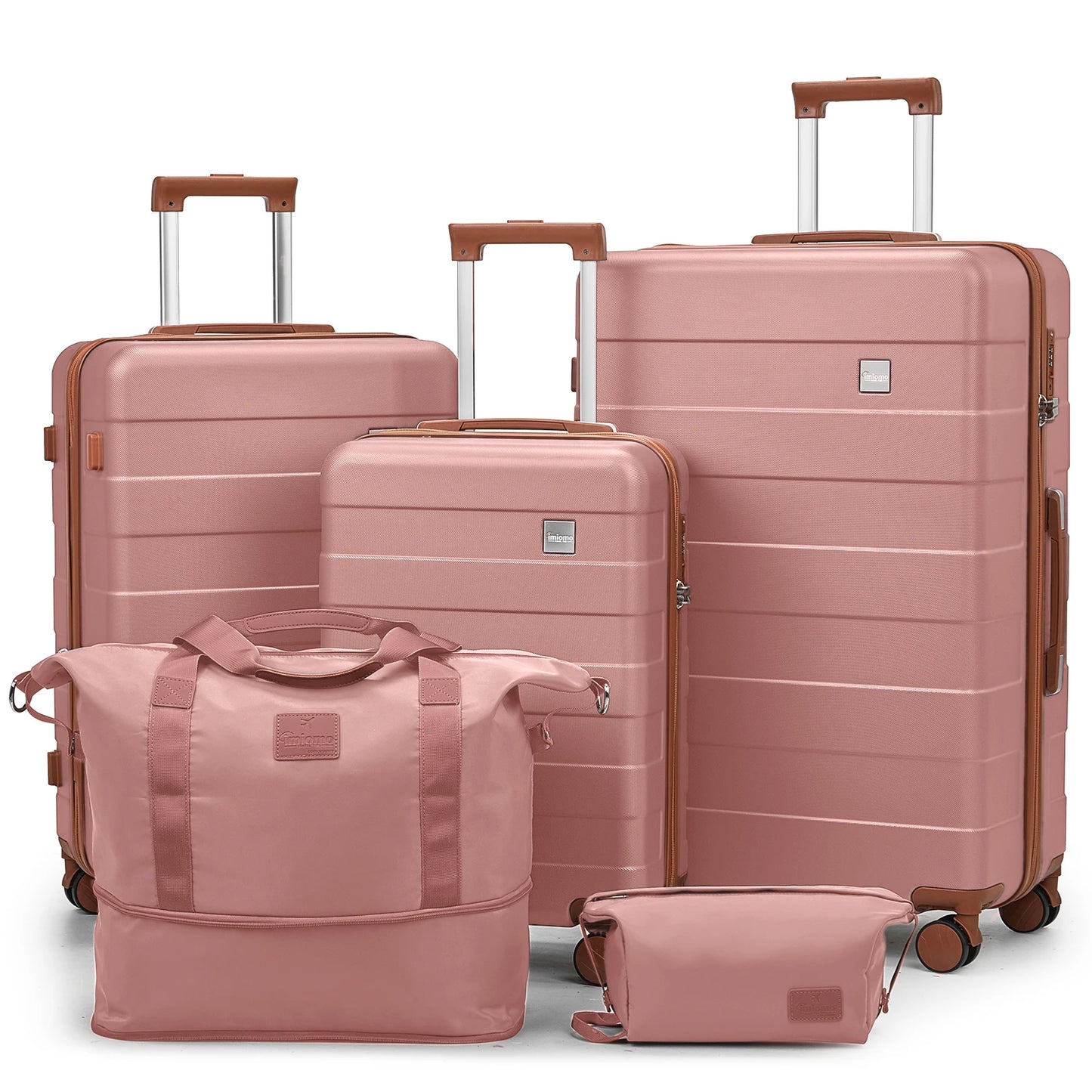 imiomo Travel Luggage Sets, Hard Shell Lightweight Carry on Suitcase with Travel Bag, TSA Lock, Durable Silent Spinner Wheels