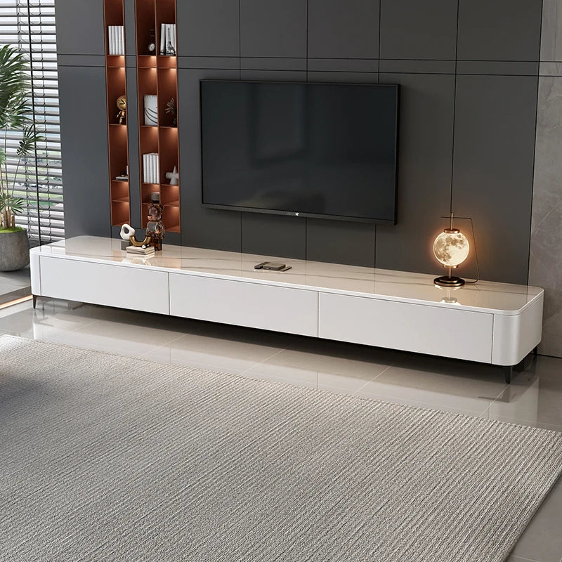 Rock slab coffee table living room home 2024 new small apartment light luxury advanced modern simple floor TV cabinet combinatio