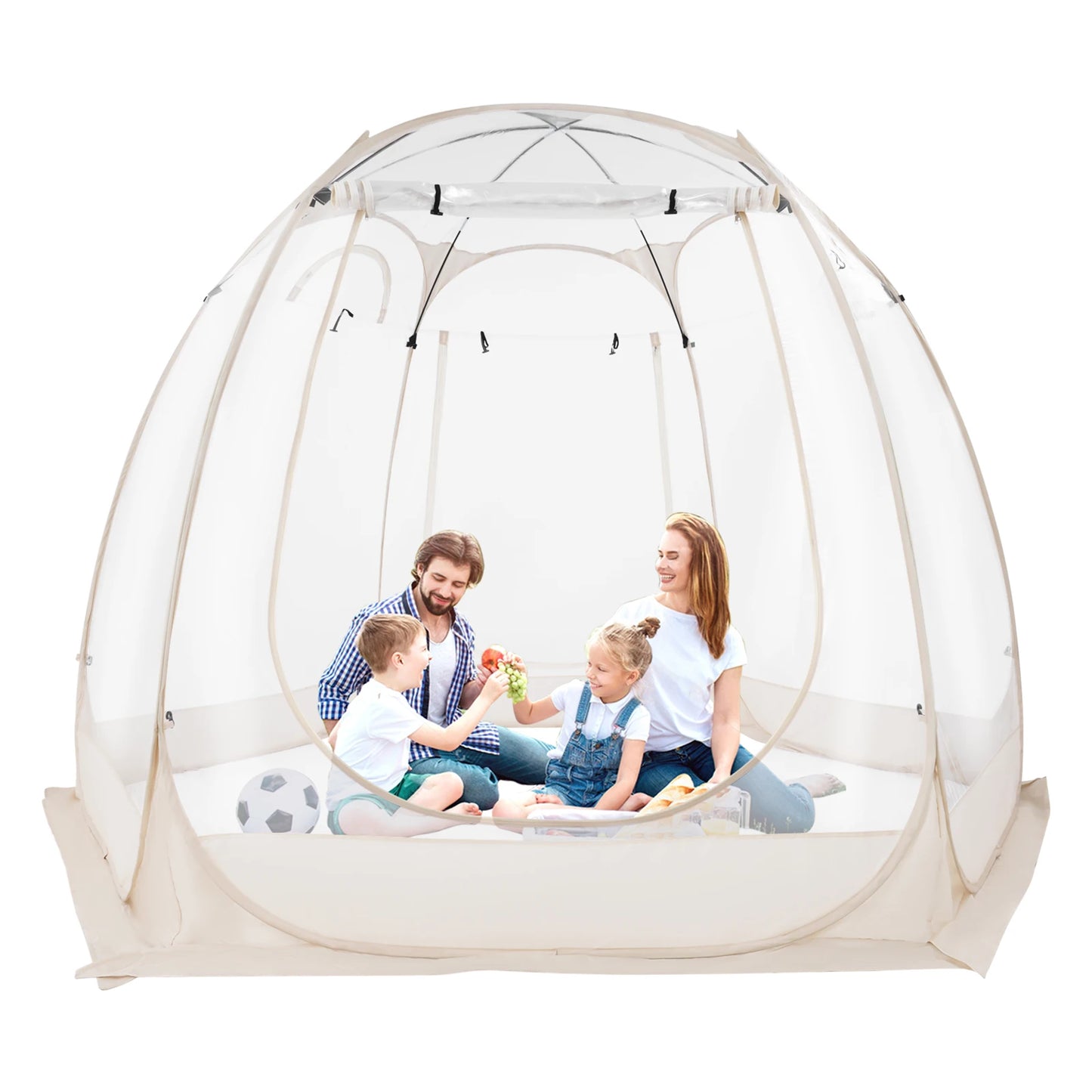 Clear Pop Up Bubble Tent Garden Courtyard Tent Camping Tent for Outdoor Lawns, Backyards 3*2.05m/9.84*6.73ft