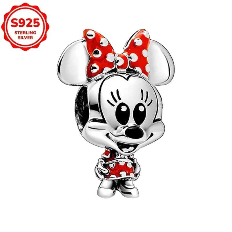 For Original Women 925 Bracelet Bangle Pendant Charm Disney Stitch 925 Sterling Silver Boutique Bead DIY Jewelry Gift New in Hot