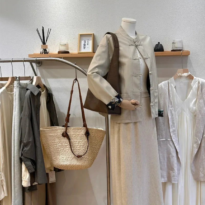 Handmade Women's Handbags big Woven Female Shoulder Bag Summer Straw Beach Bags Shopper Baskets Bohemian Rattan Tote Bag