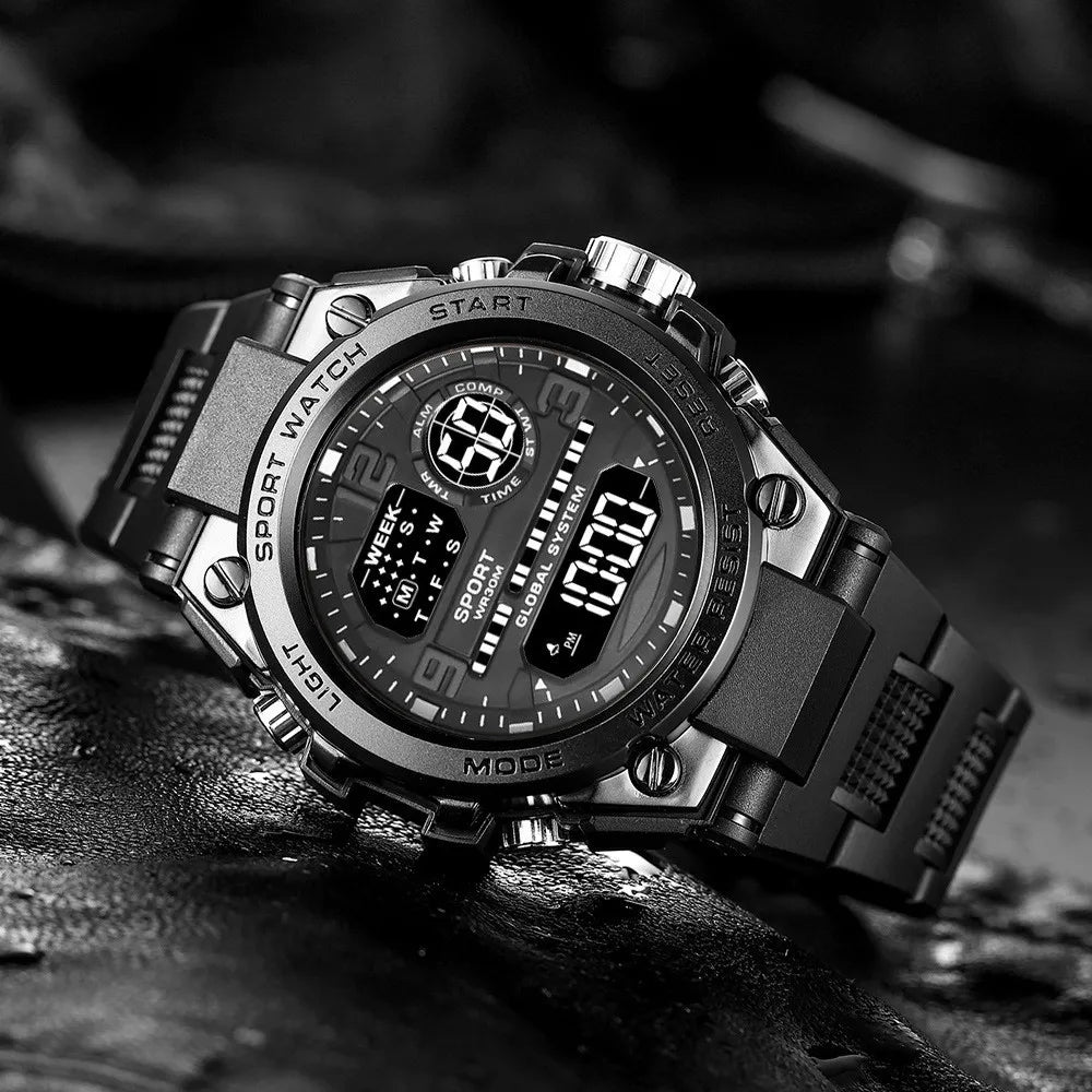 Men Waterproof Sports Watches Multifunction Electronic Watches Anti Drop and Shock-absorbing Wristwatches