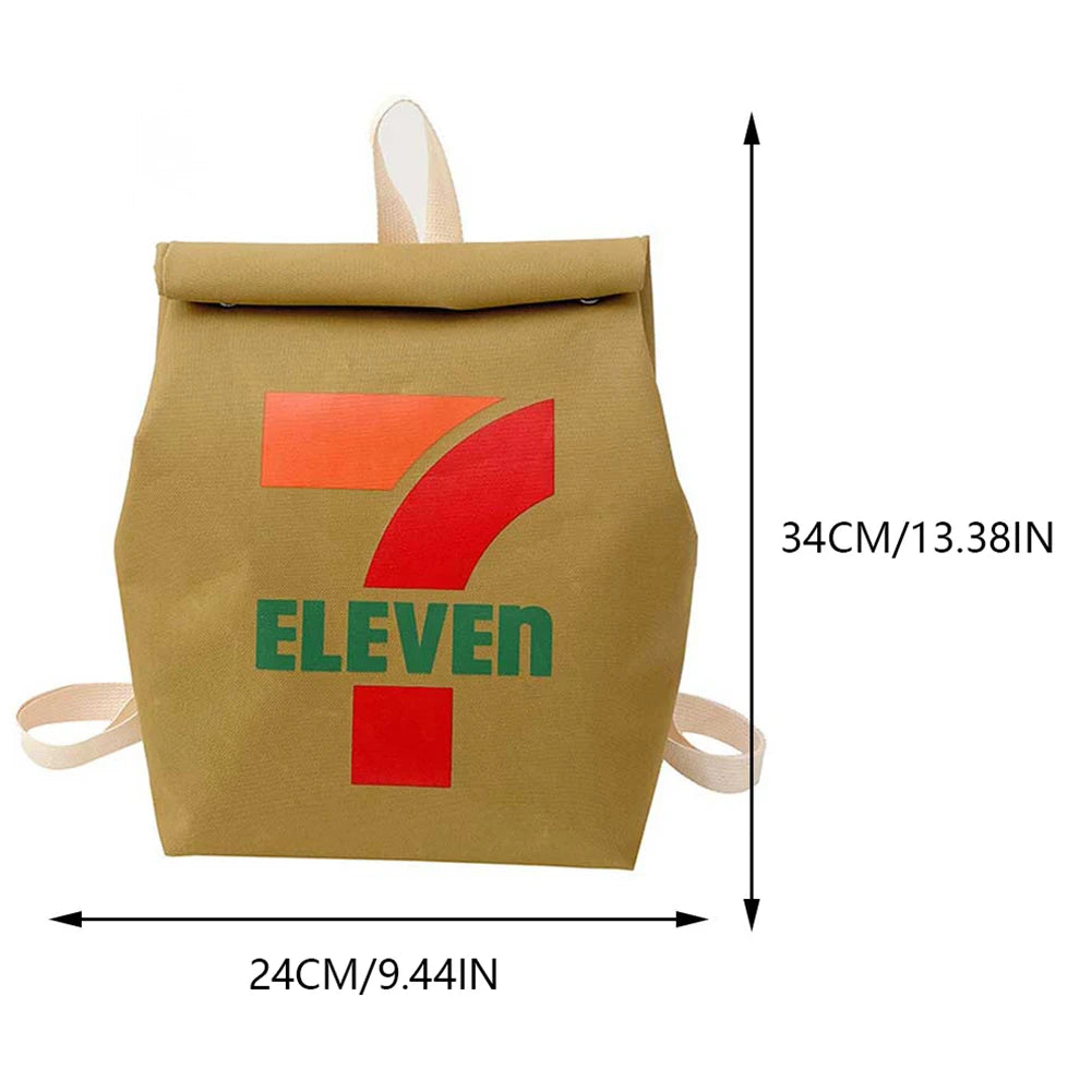 Novelty Roll Top Bag Large Capacity Commuting School Bag with Adjustable Straps Casual Daypack Creative for Women and Girls