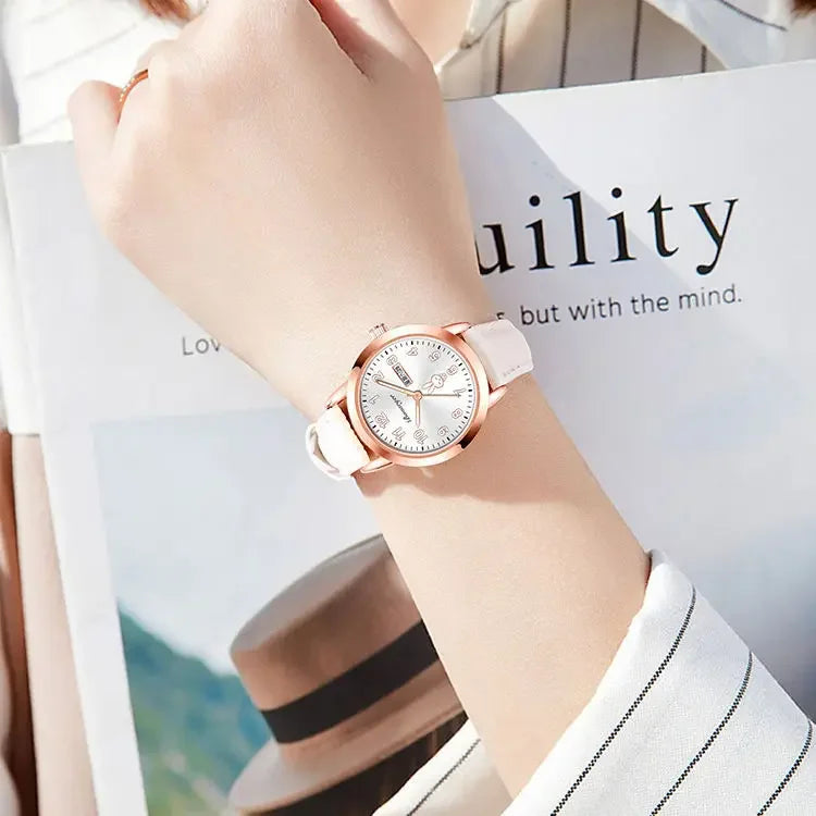 Girls' Rabbit Luminous Watch – Waterproof Cute Wristwatch for Teens, Women’s Casual Quartz Watch