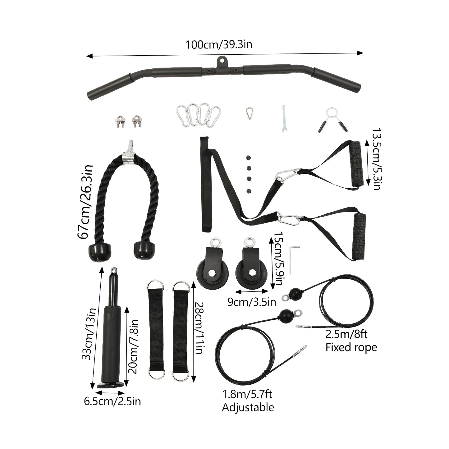 Pulley System Gym Modern Cable Weight Pulley System Unisex-adult Manual Cable Lat Pull Fitness